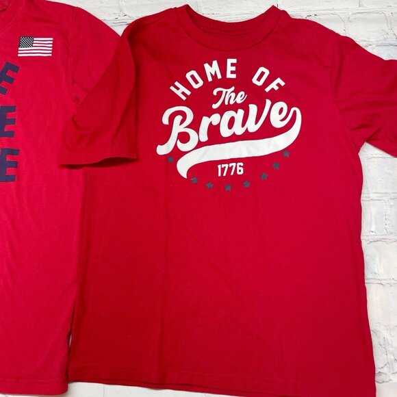 Home Of The Brave Tee Bundle Youth M (8) Under Armour Red Short Sleeve July 4th - Picture 2 of 7